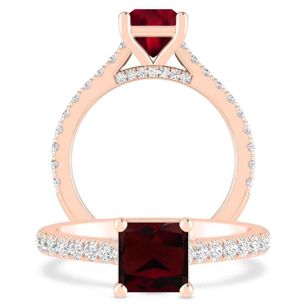 Rose Gold - Garnet