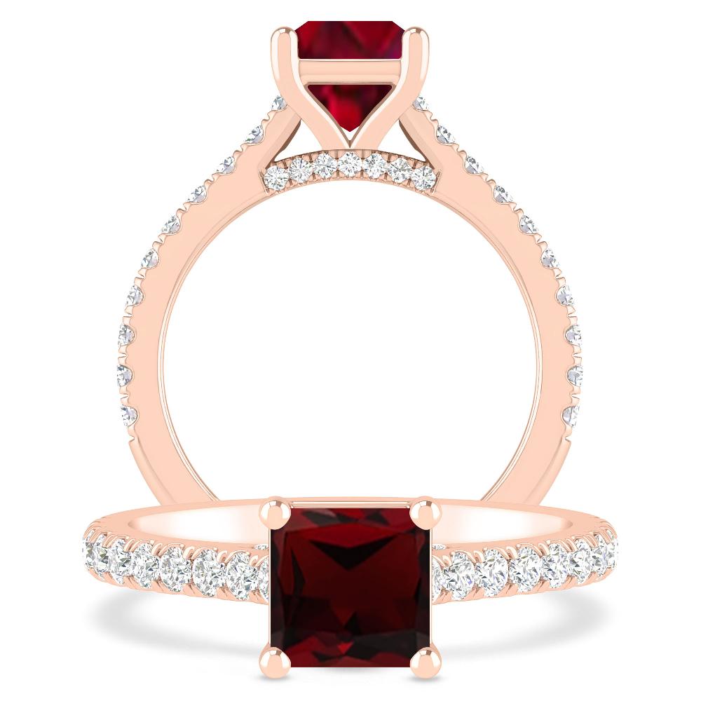 Rose Gold - Garnet