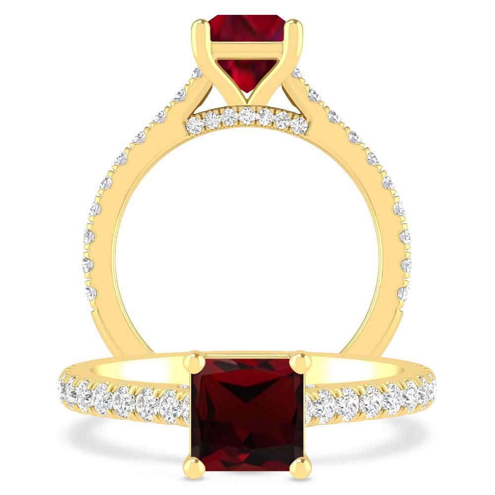 Yellow Gold - Garnet