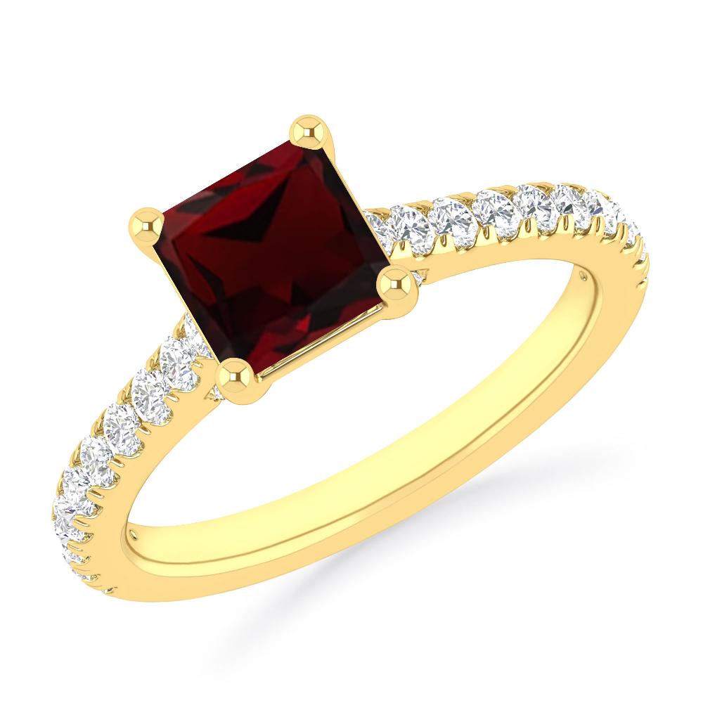 Yellow Gold - Garnet