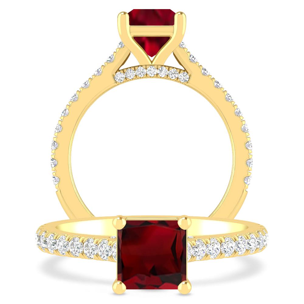 Yellow Gold - Garnet