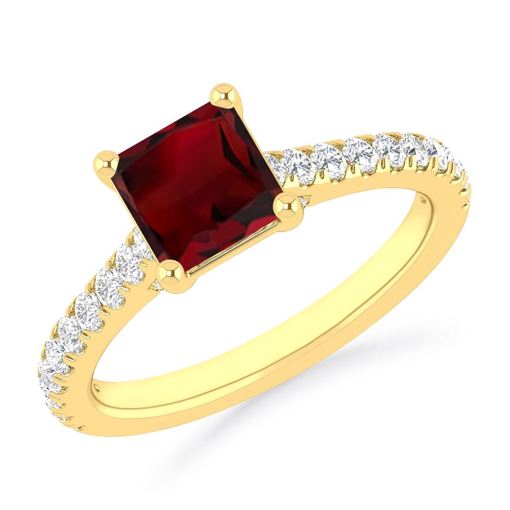 Yellow Gold - Garnet