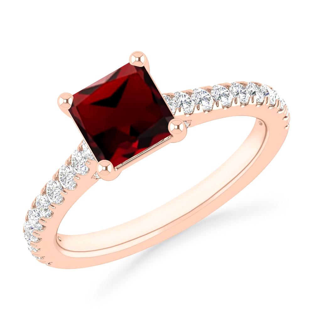 Rose Gold - Garnet