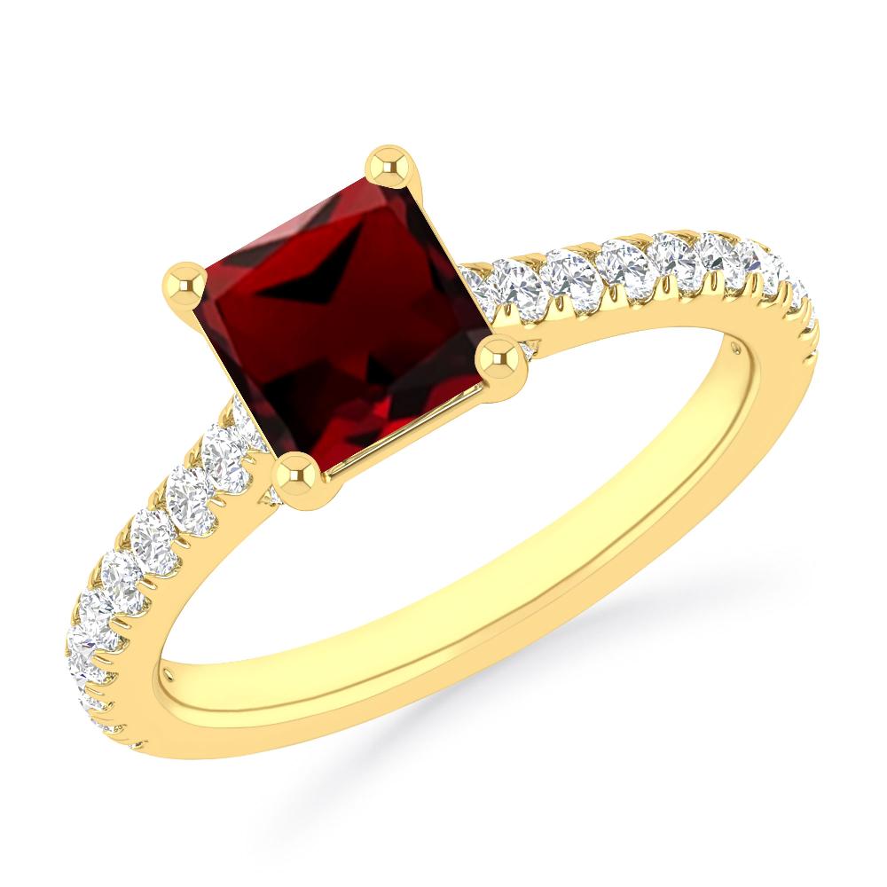 Yellow Gold - Garnet