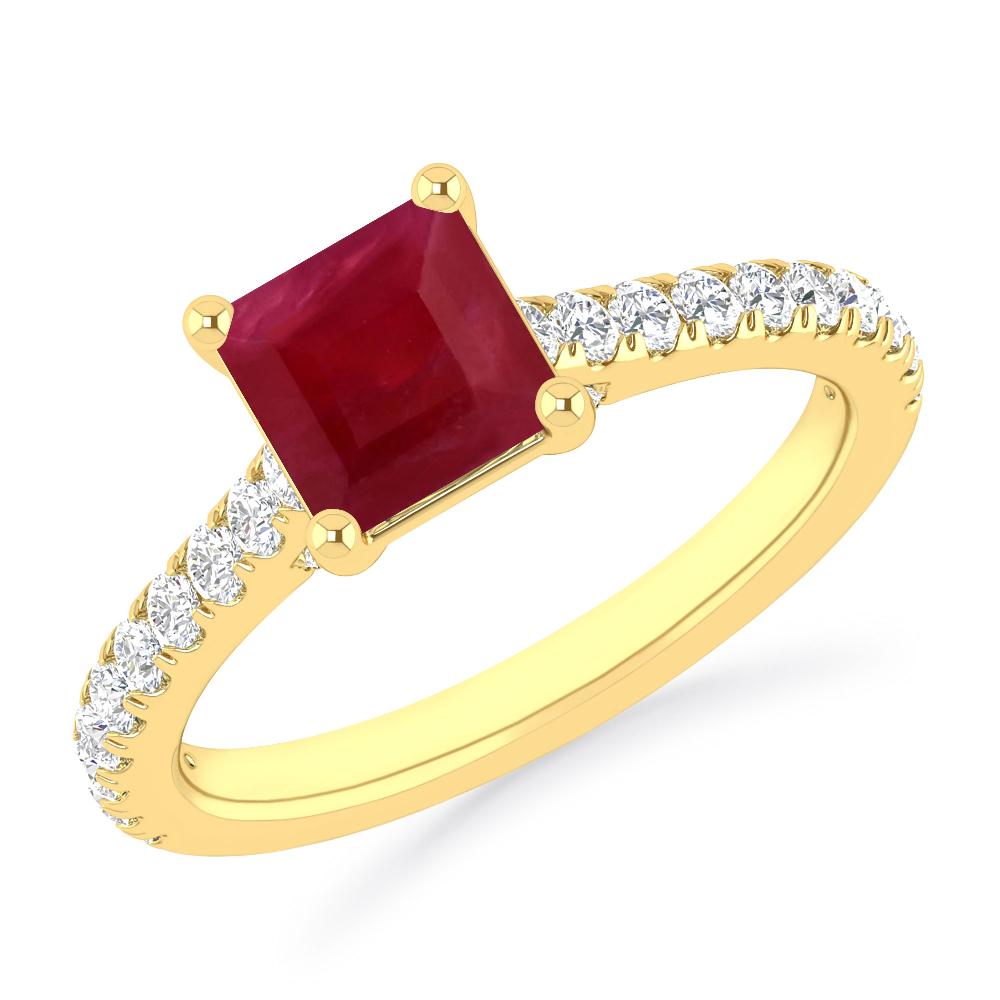 Yellow Gold - Ruby