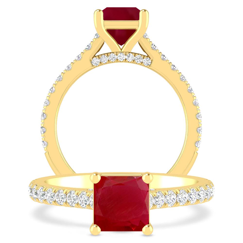 Yellow Gold - Ruby