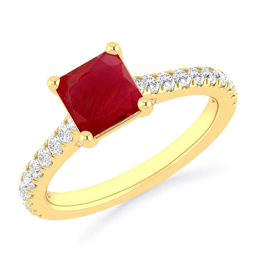 Yellow Gold - Ruby