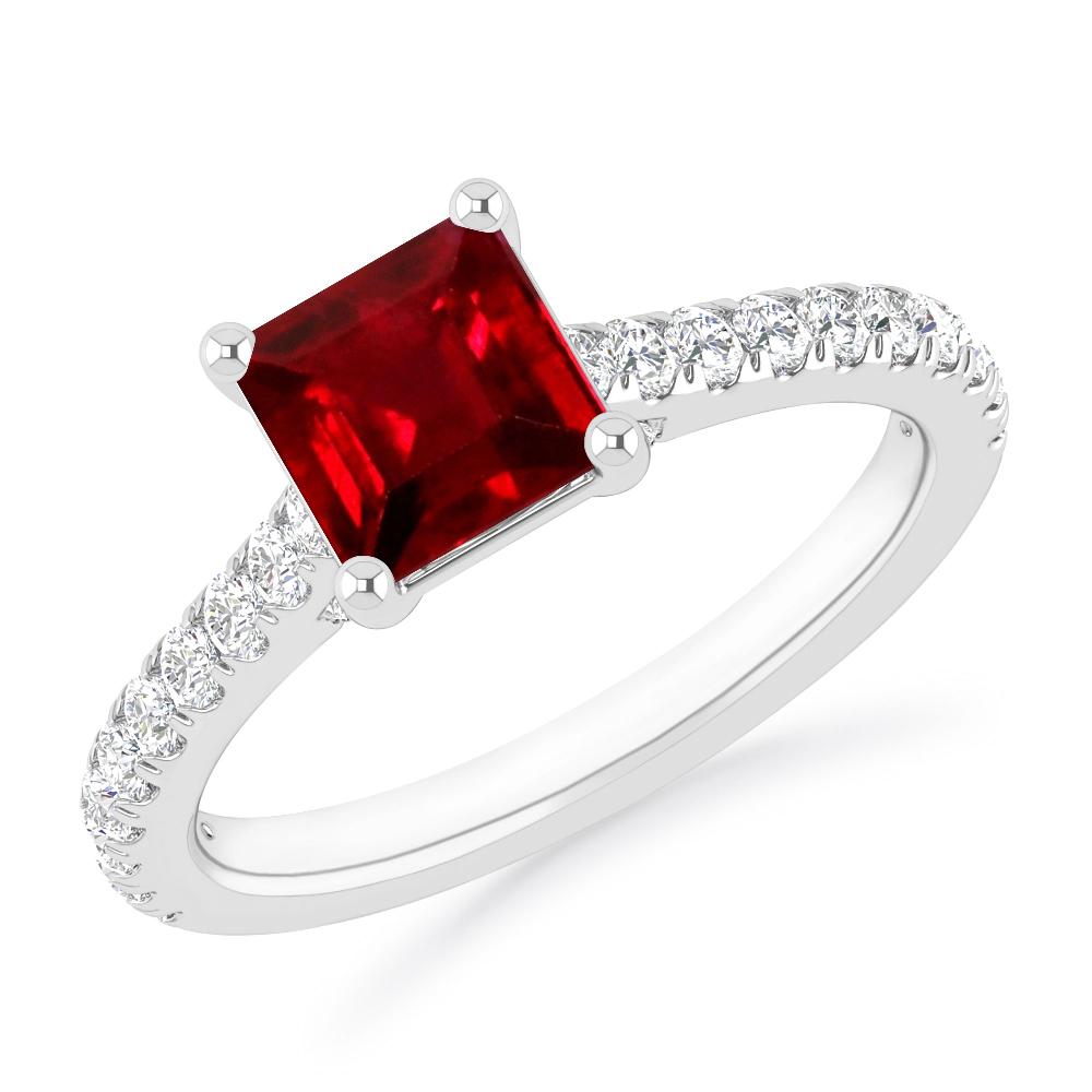 White Gold - Ruby