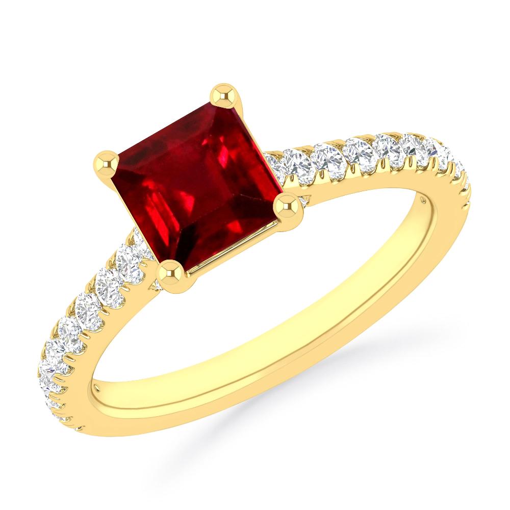 Yellow Gold - Ruby