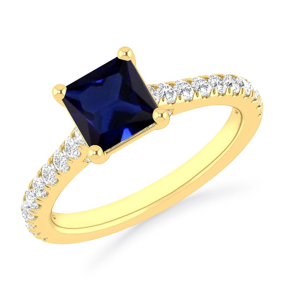 Yellow Gold - Sapphire