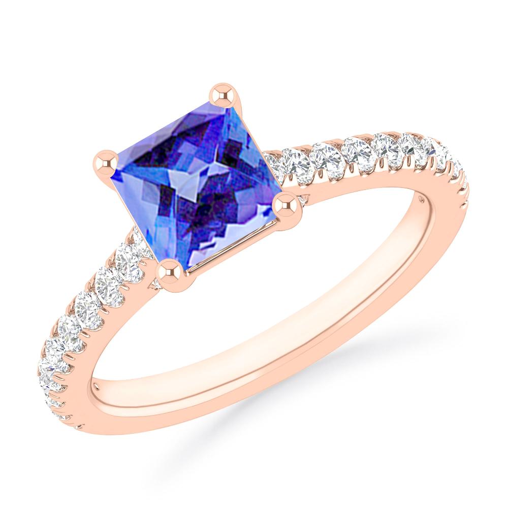 Rose Gold - Tanzanite