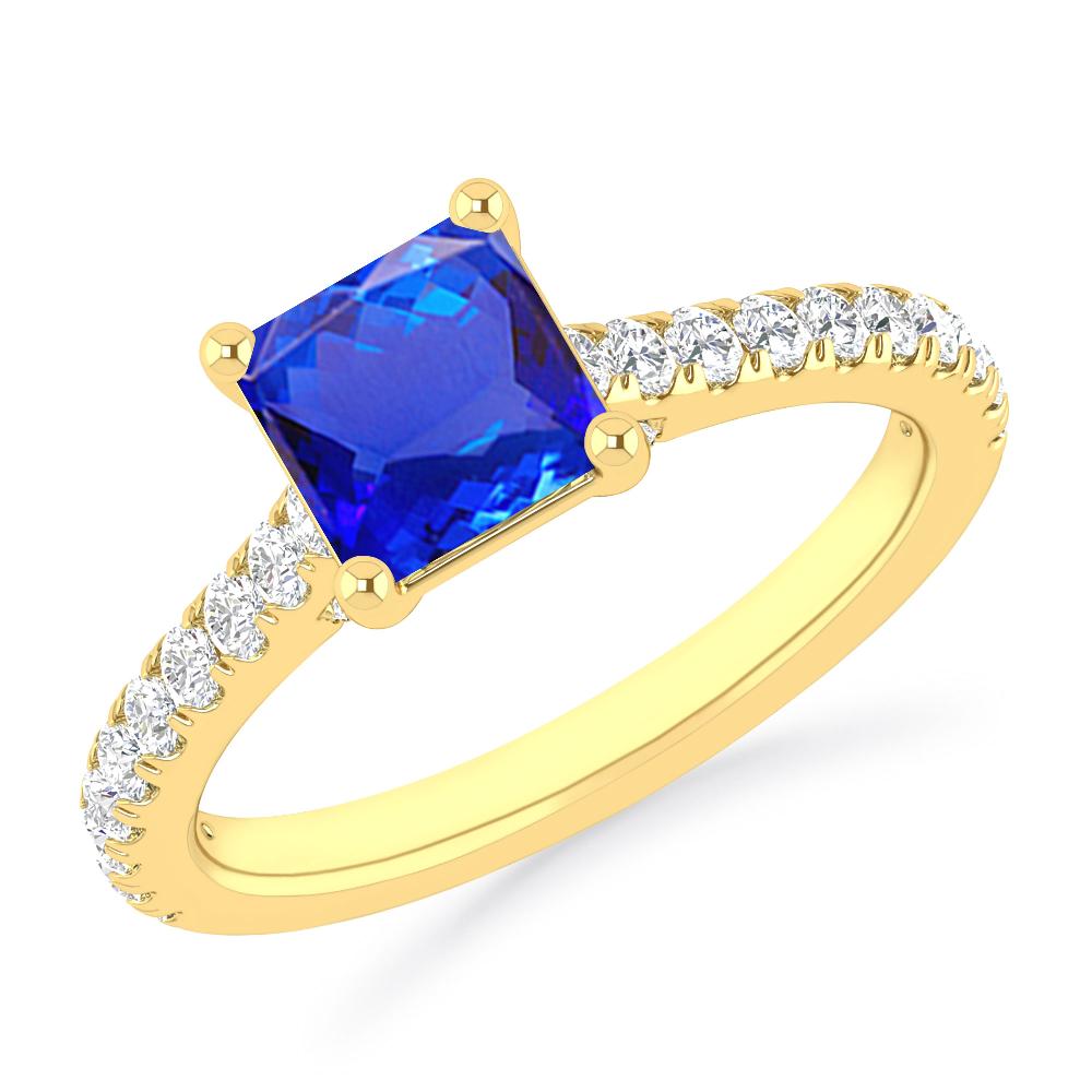 Yellow Gold - Tanzanite