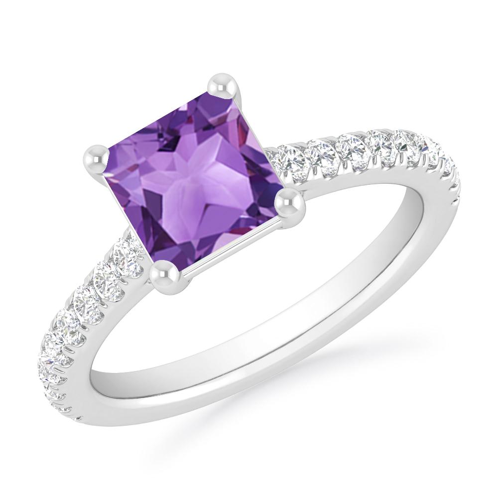 White Gold - Amethyst