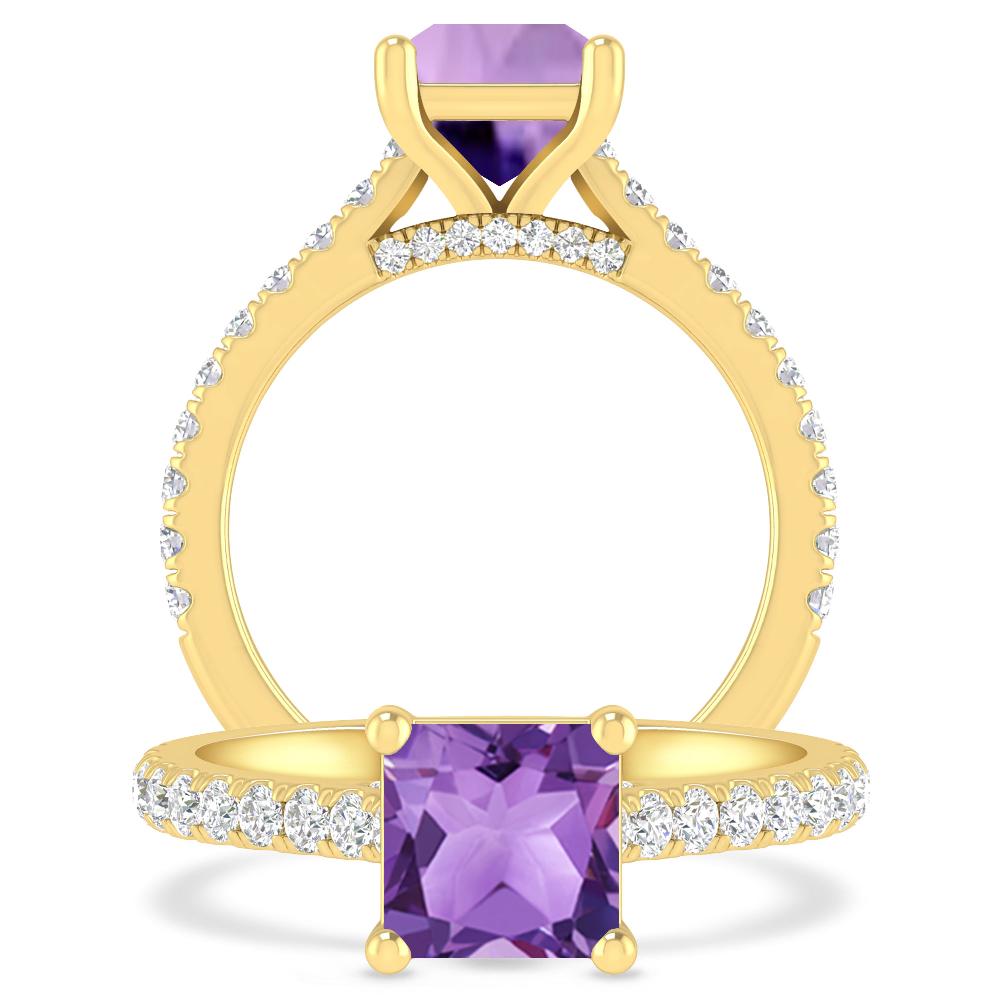 Yellow Gold - Amethyst