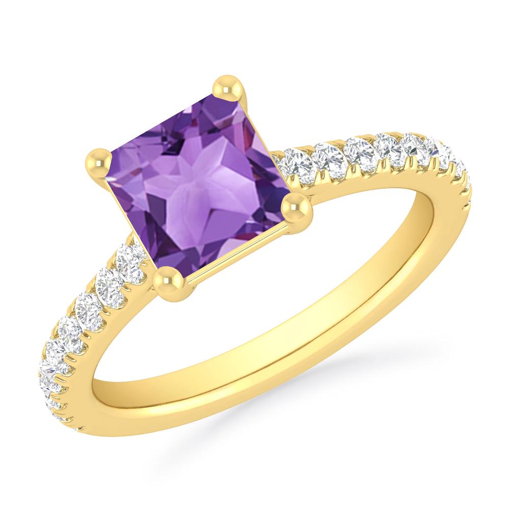 Yellow Gold - Amethyst