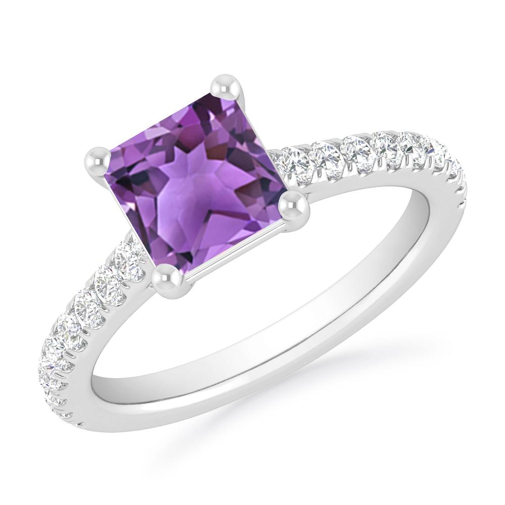 White Gold - Amethyst