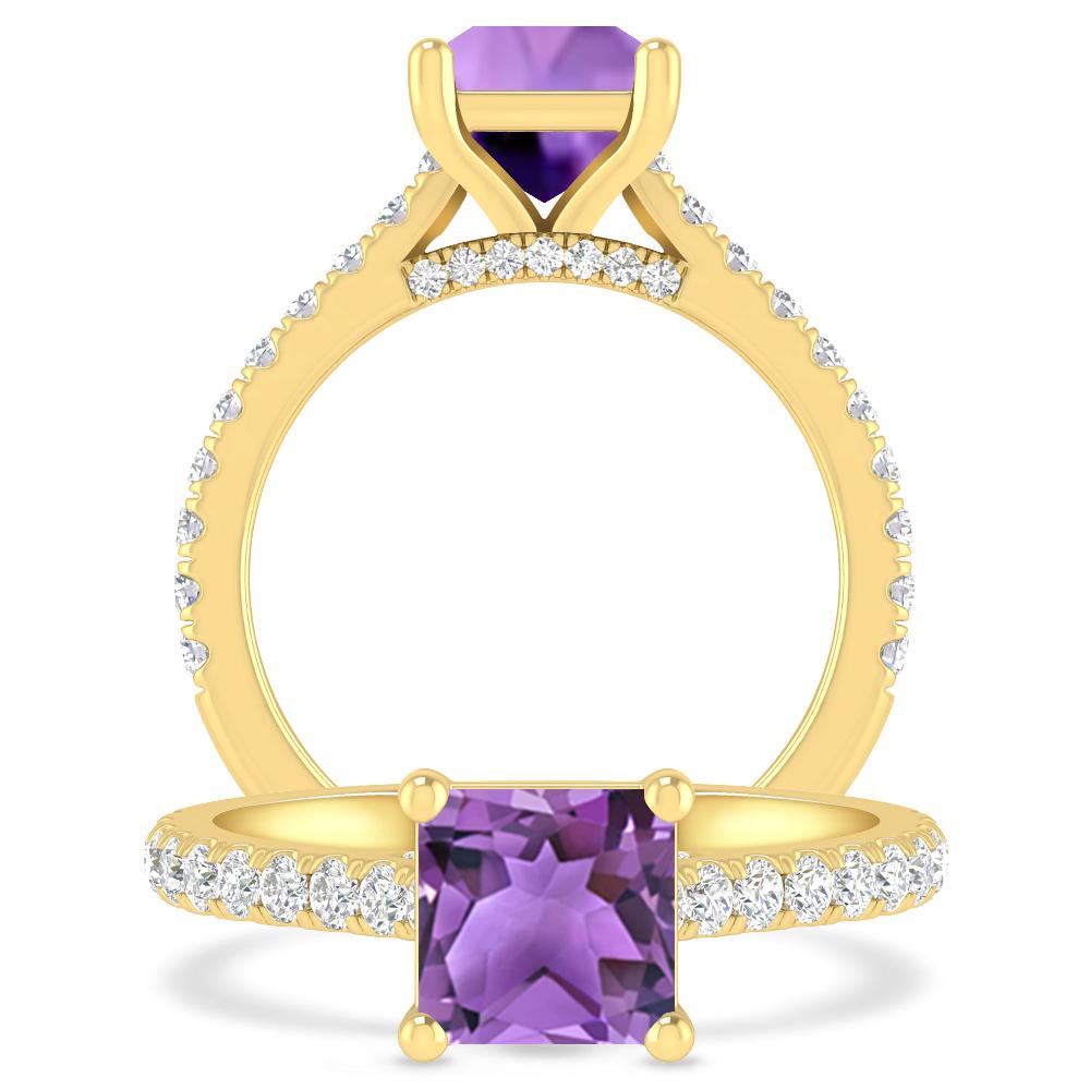 Yellow Gold - Amethyst