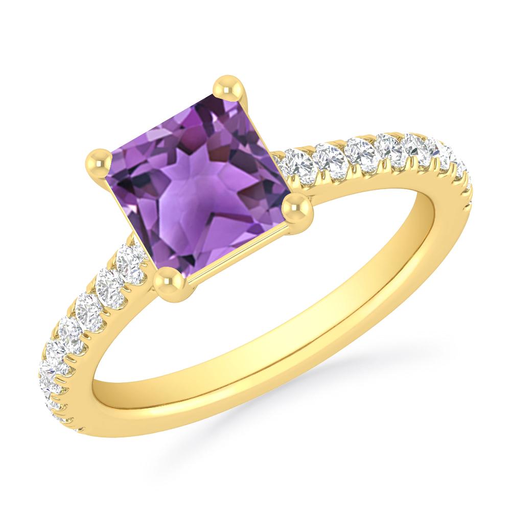 Yellow Gold - Amethyst