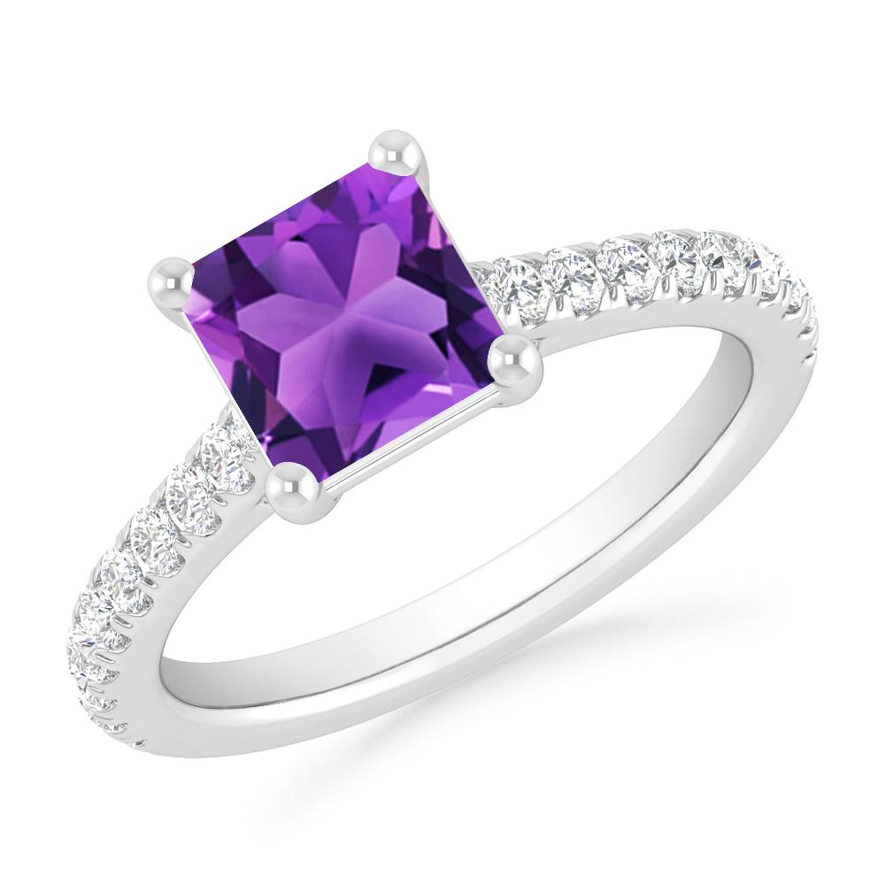 White Gold - Amethyst