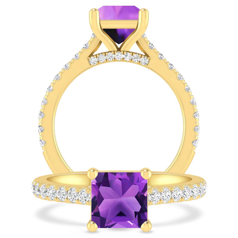 Yellow Gold - Amethyst