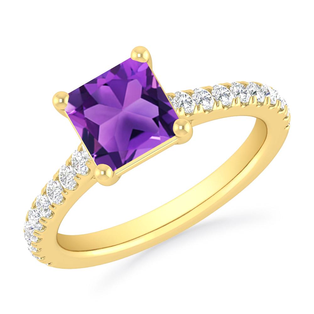 Yellow Gold - Amethyst