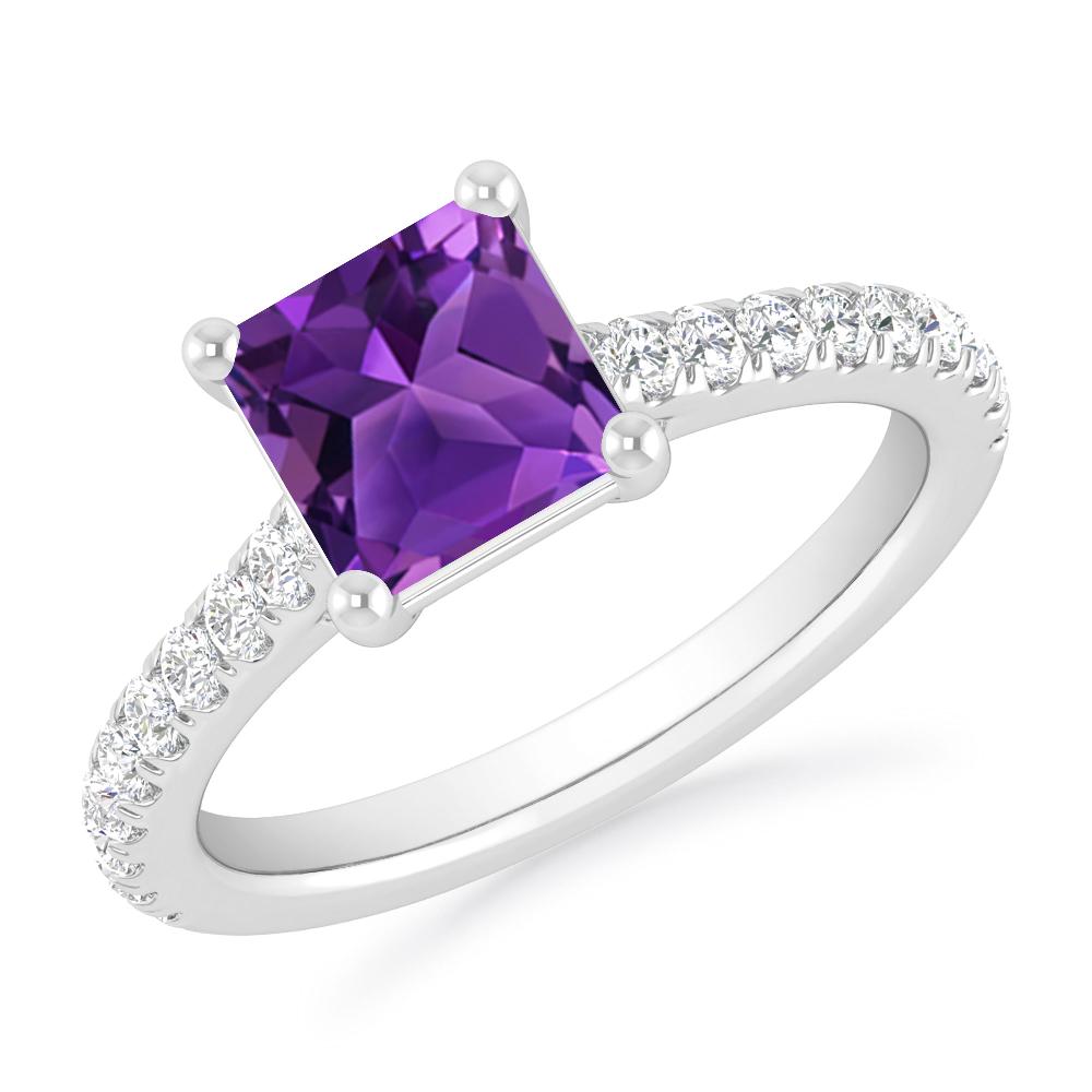 White Gold - Amethyst