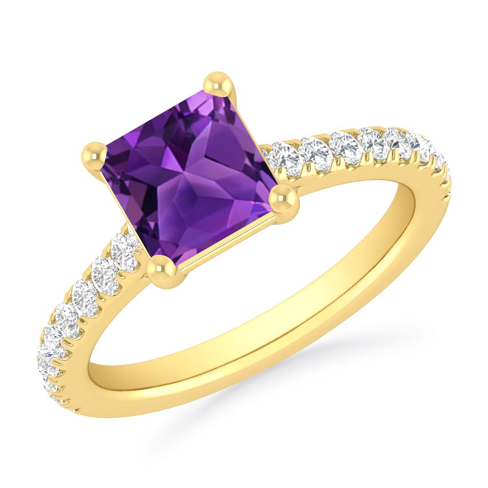 Yellow Gold - Amethyst