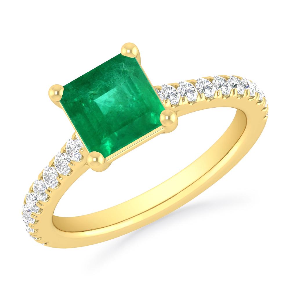 Yellow Gold - Emerald