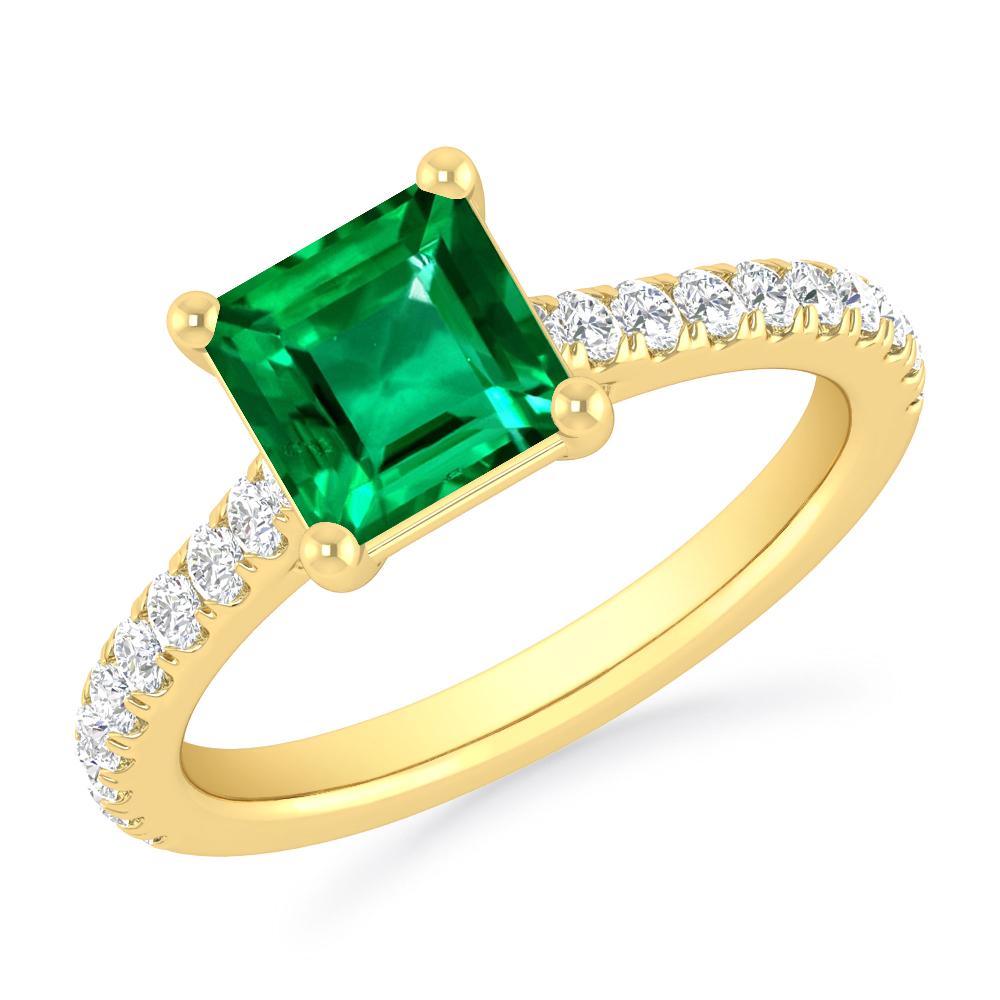 Yellow Gold - Emerald