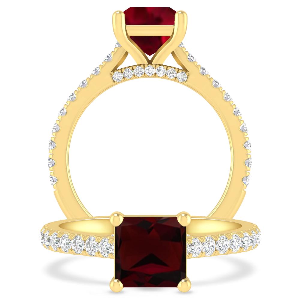 Yellow Gold - Garnet