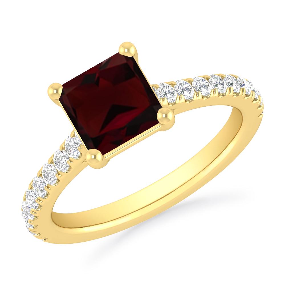 Yellow Gold - Garnet