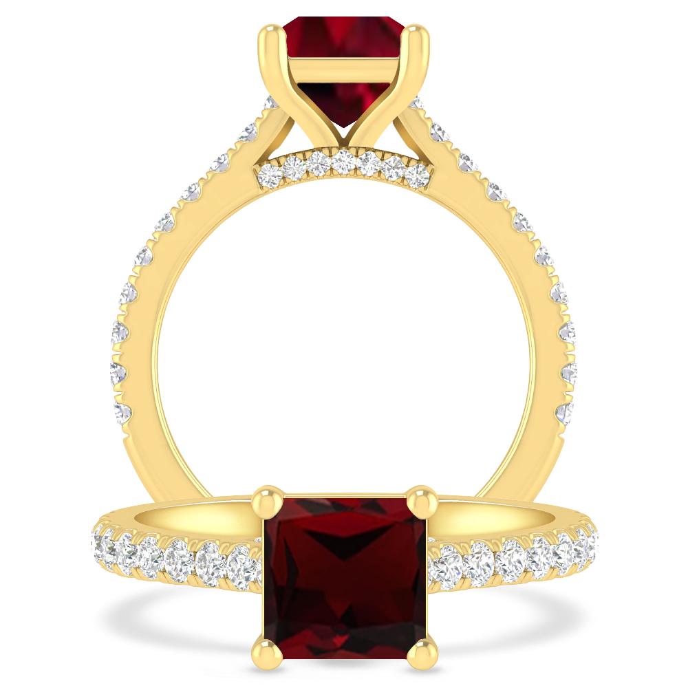 Yellow Gold - Garnet