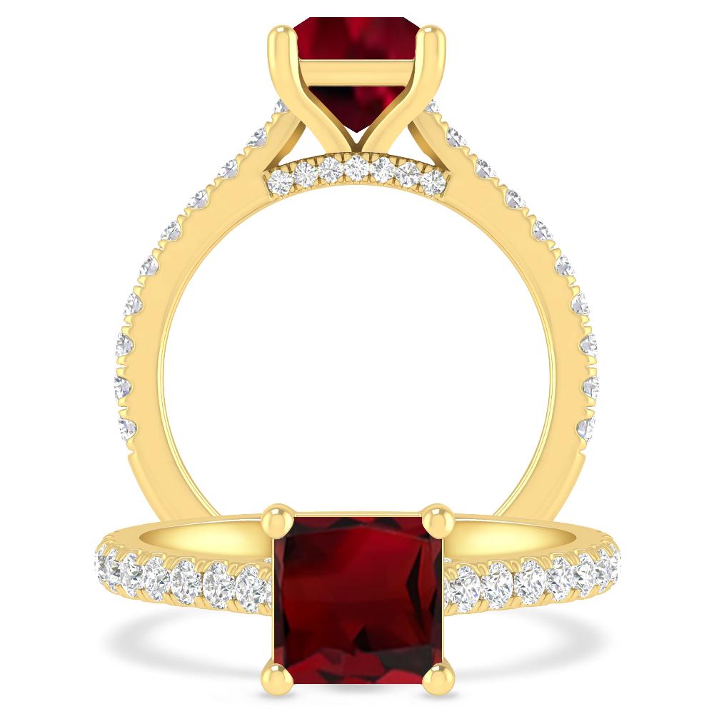 Yellow Gold - Garnet