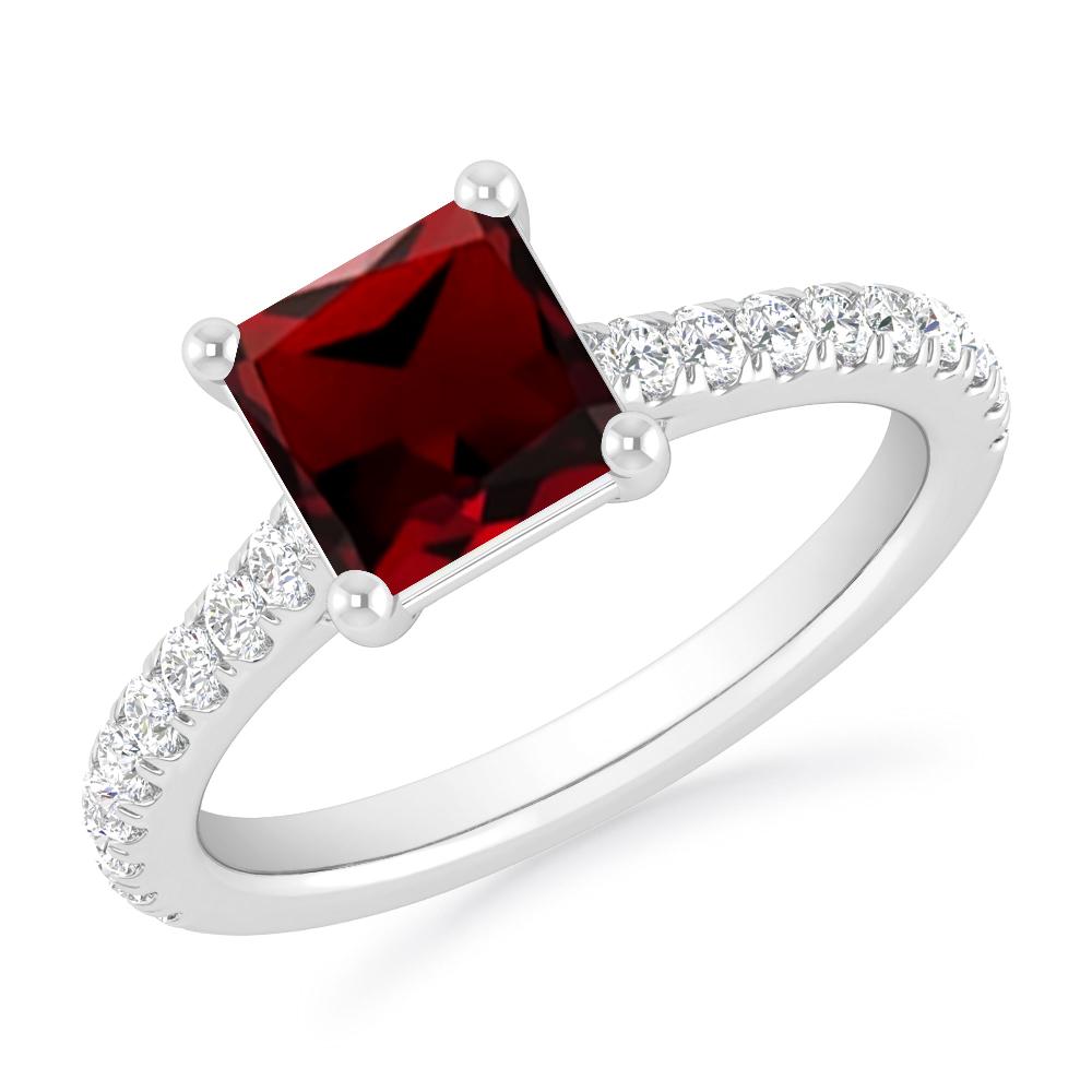 White Gold - Garnet