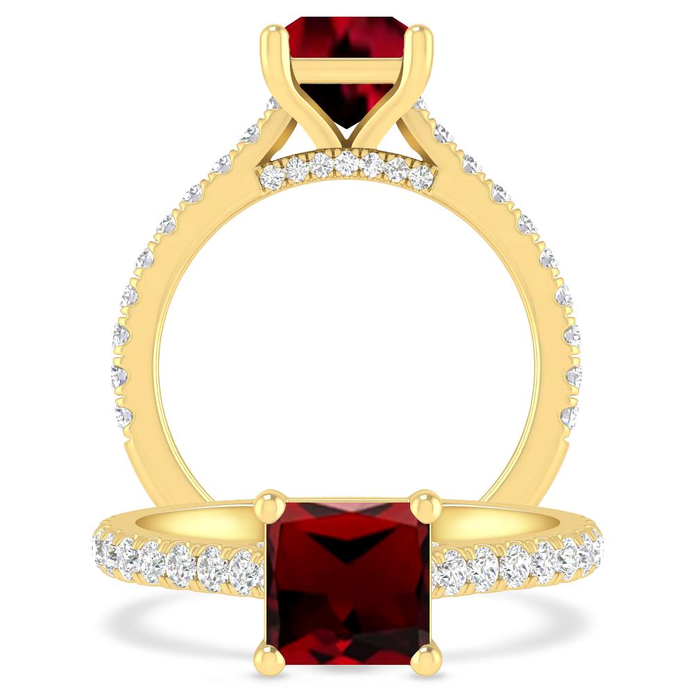 Yellow Gold - Garnet