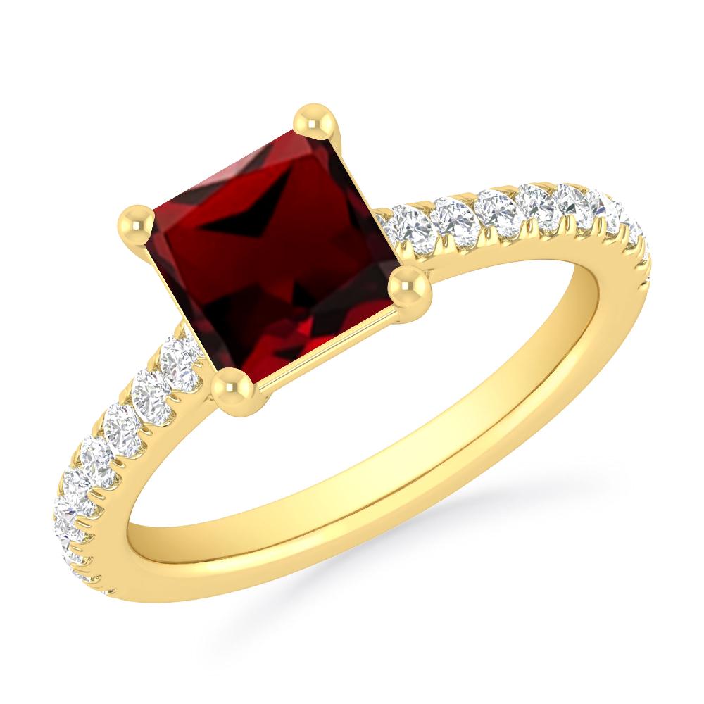 Yellow Gold - Garnet