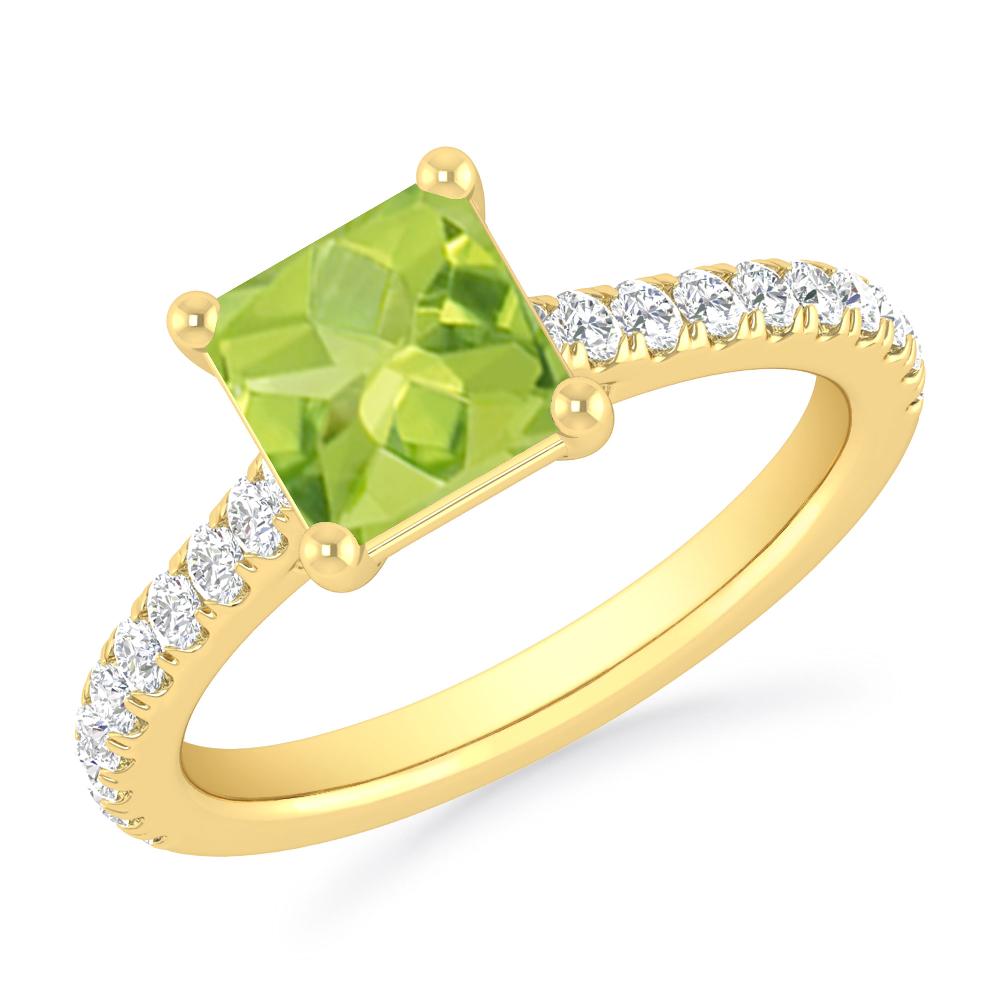 Yellow Gold - Peridot