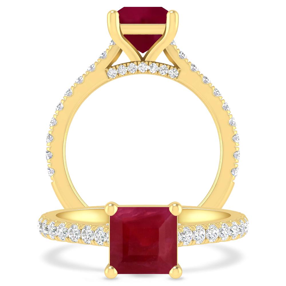 Yellow Gold - Ruby