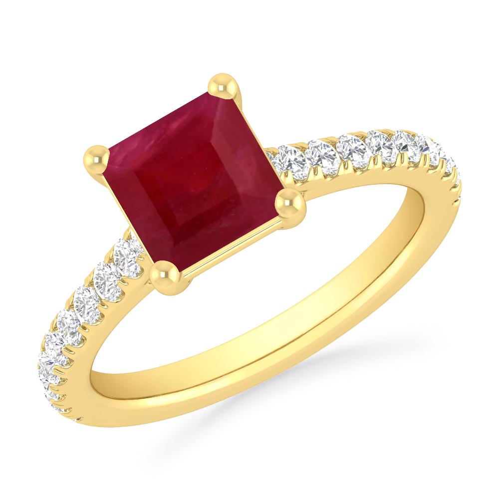 Yellow Gold - Ruby