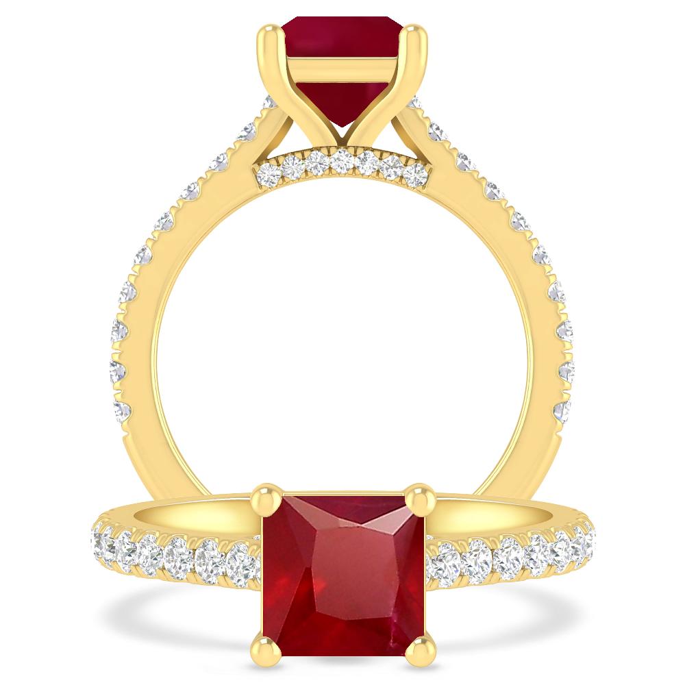 Yellow Gold - Ruby