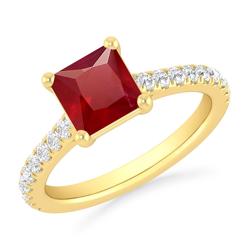 Yellow Gold - Ruby