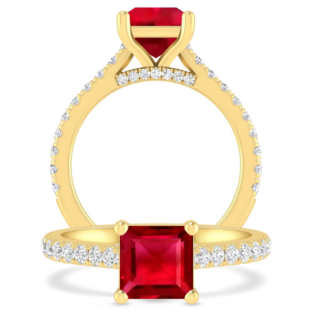 Yellow Gold - Ruby