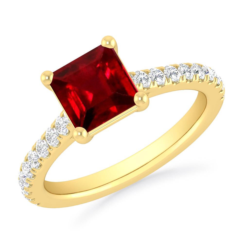 Yellow Gold - Ruby