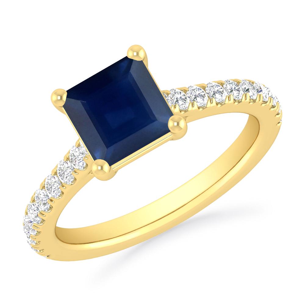 Yellow Gold - Sapphire