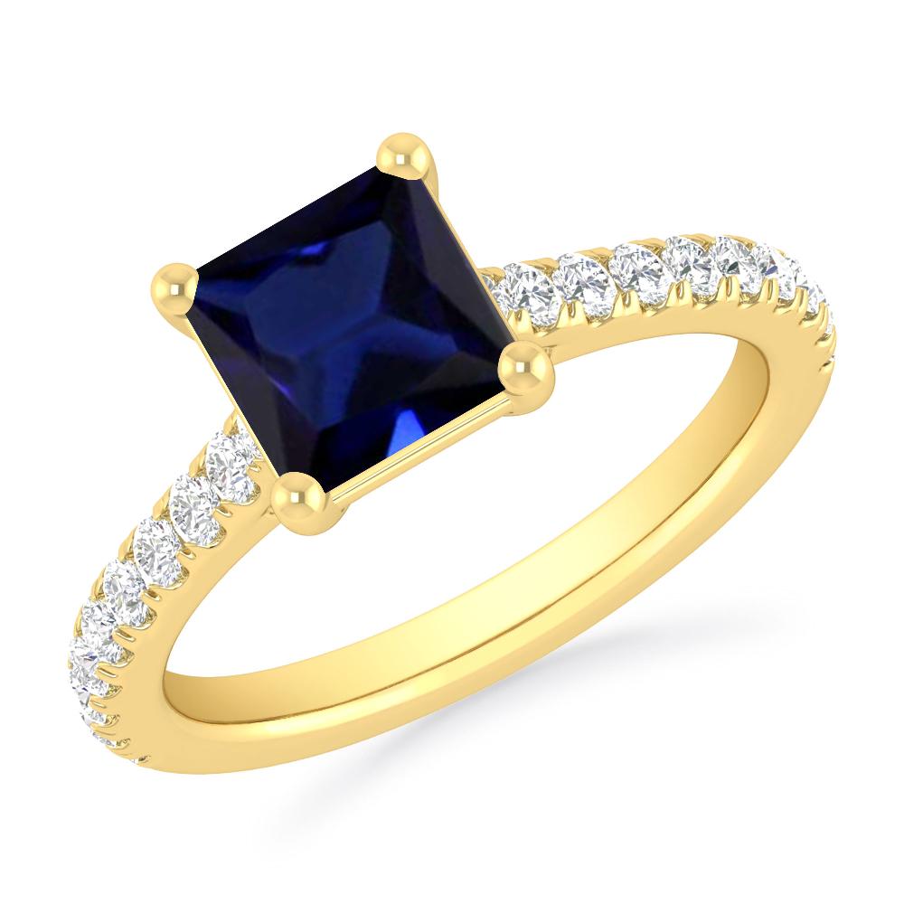 Yellow Gold - Sapphire