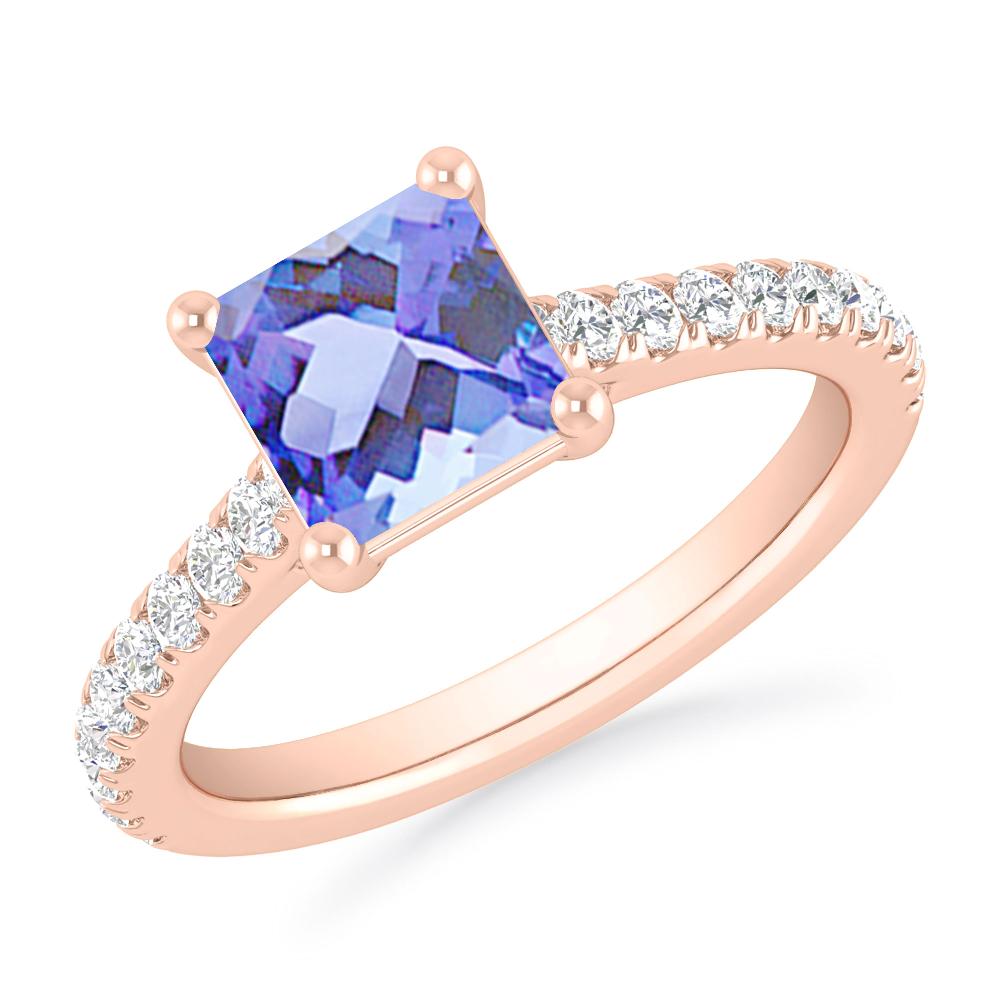 Rose Gold - Tanzanite