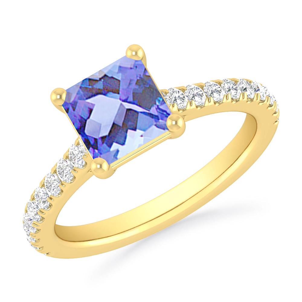 Yellow Gold - Tanzanite