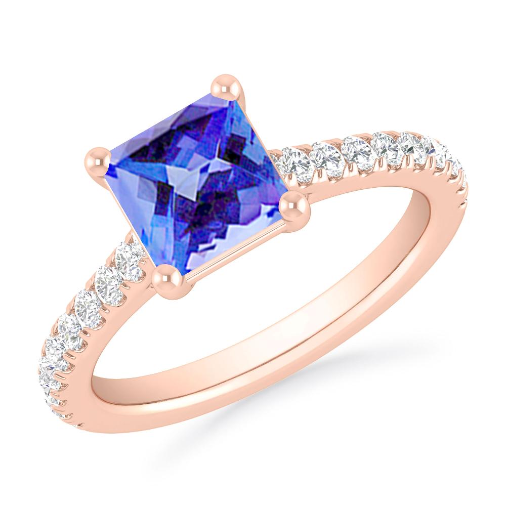 Rose Gold - Tanzanite