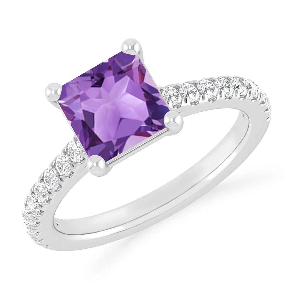 White Gold - Amethyst