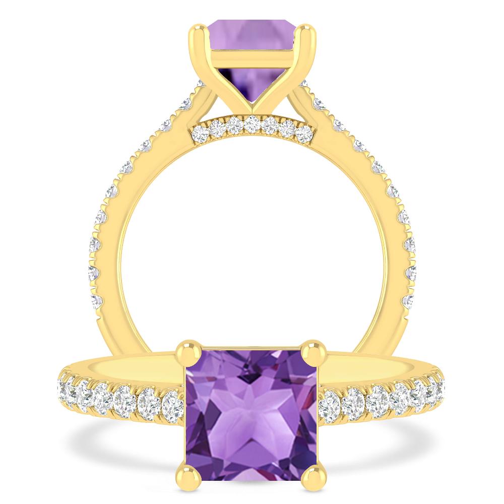 Yellow Gold - Amethyst